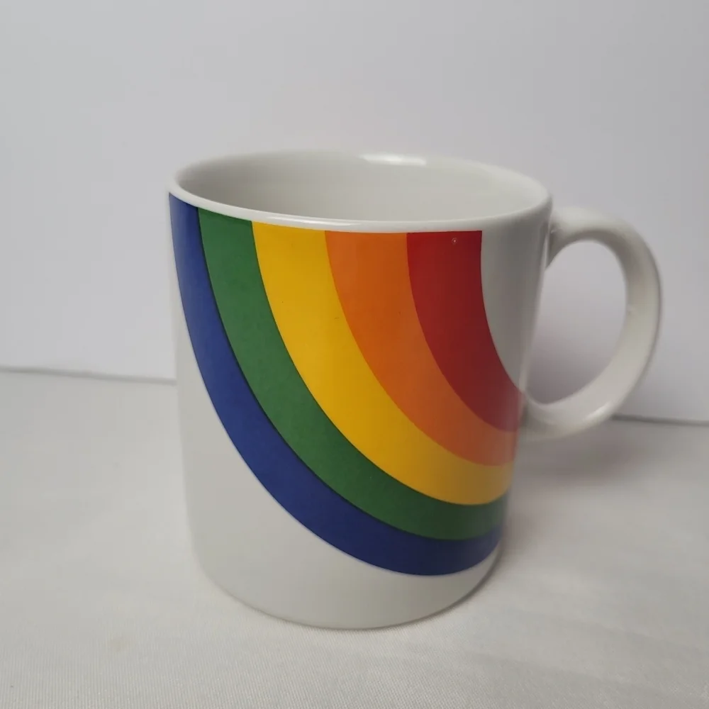 Vintage Rainbow FTDA 1986 Coffe Cup Mug Pride Rainbow